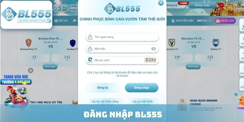 đăng nhập BL555