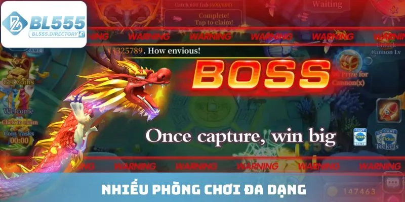 Nhiều phòng chơi đa dạng